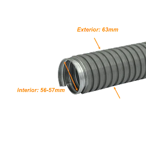 Conduit Flexible Metálico 63mm 25m Cubierto en PVC, M63-25