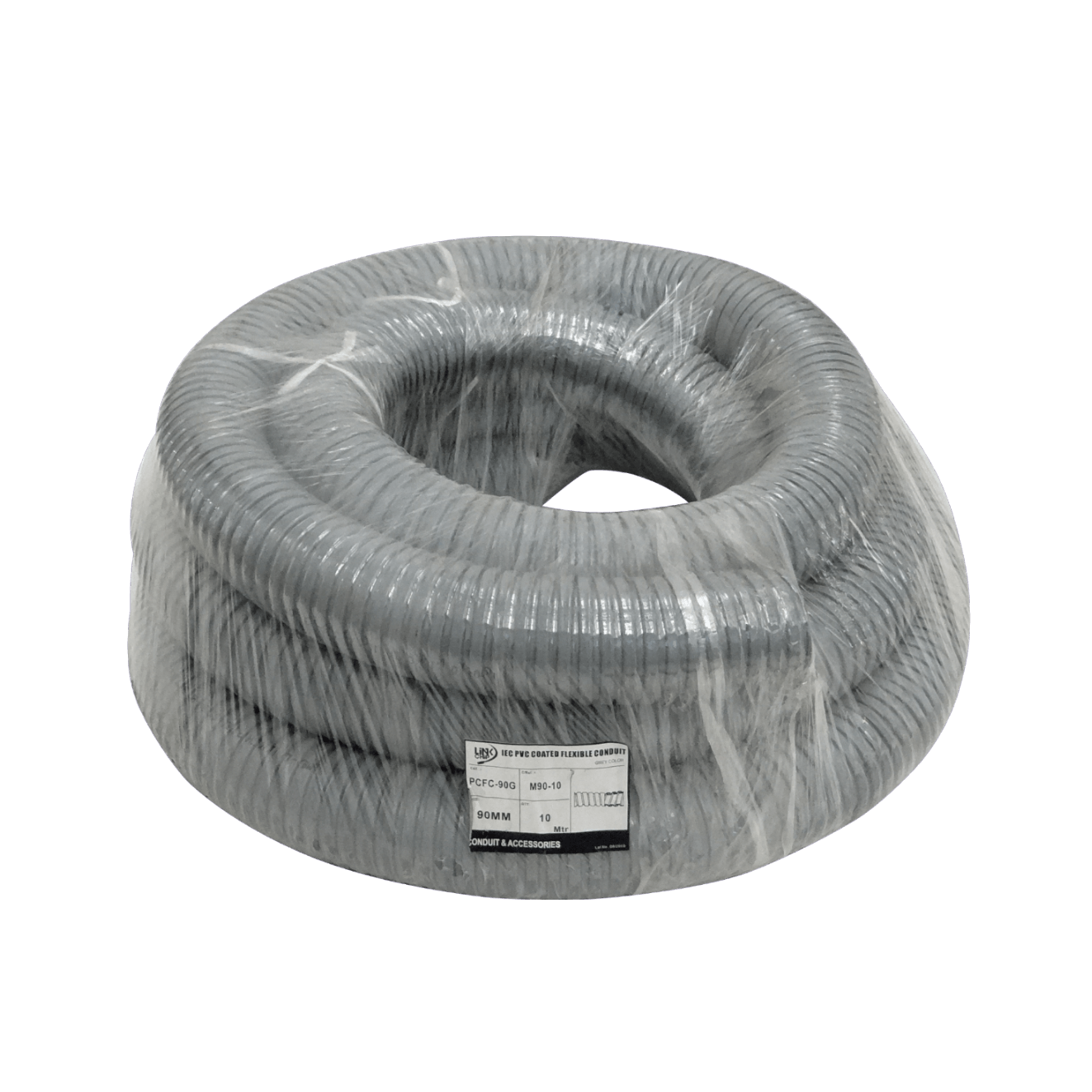 Conduit Flexible Metálico 90mm 10m Cubierto en PVC, M90-10 1