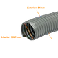 Conduit Flexible Metálico 90mm 10m Cubierto en PVC, M90-10 - Miniatura 3