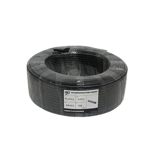 Conduit Flexible Plástico Corrugado Negro, 10mm, 100m, FLEP10