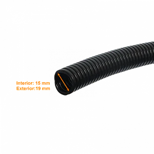 19mm Rollo-100mts 15mm-in Conduit Flexible Plastico Corrugado Negro PA