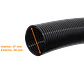 Conduit flexible plást ico corrugado negro 55 mm, rollo 25 m, FLEP55 - Miniatura 1