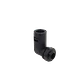 10mm Codo Salida Caja Prensa Estopa p/Conduit Flexible Plastico Negro - Miniatura 2