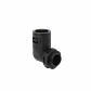 19mm Codo Salida Caja Prensa Estopa p/Conduit Flexible Plastico Negro - Miniatura 2