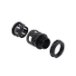 25mm Salida Caja Prensa Estopa p/Conduit Flexible Plastico Negro - Miniatura 1