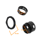 55mm Salida Caja Prensa Estopa p/Conduit Flexible Plastico Negro - Miniatura 1