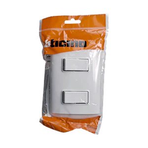 BTICINO Modus 2-interruptor-10A Unipolar-912 c/Base/Tapa Blanca Armado