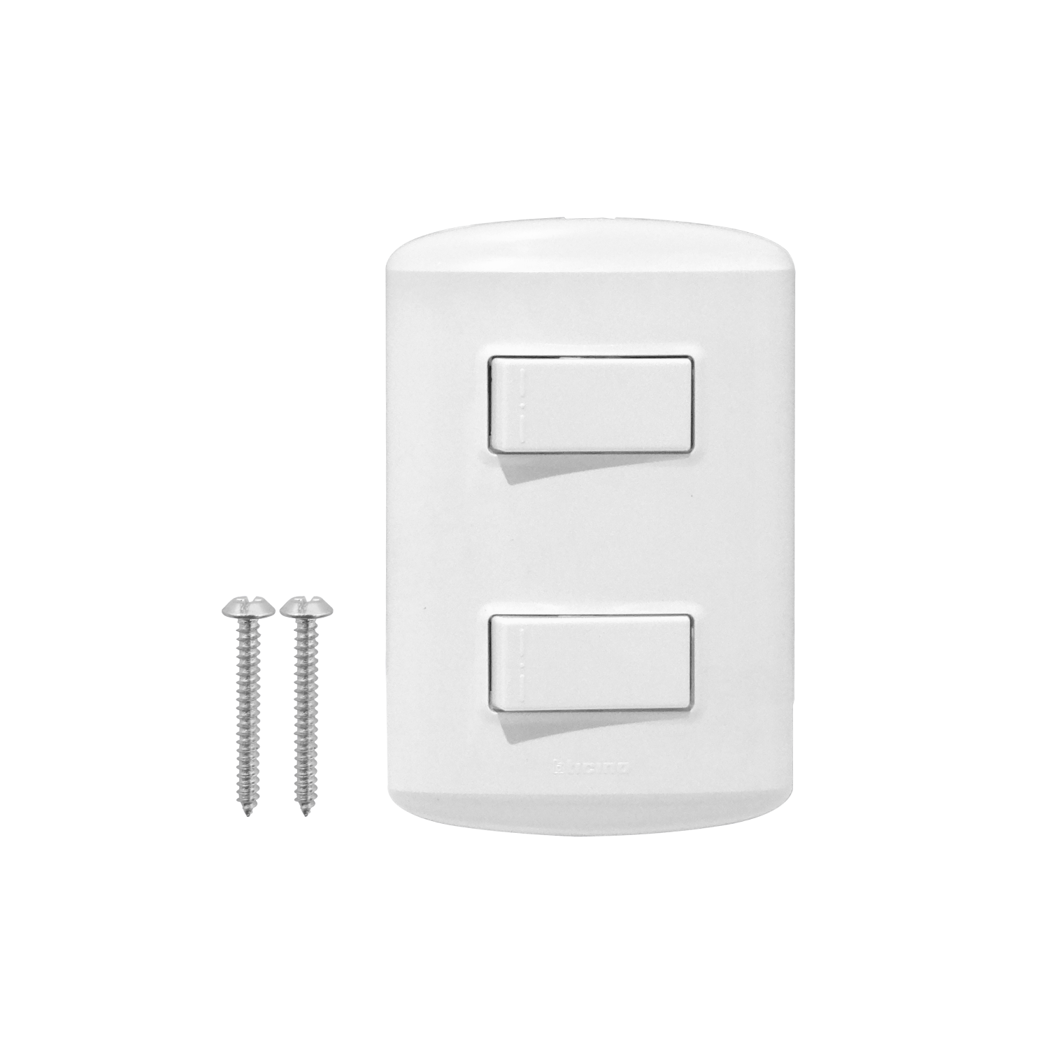BTICINO Modus 2-interruptor-10A Unipolar-912 c/Base/Tapa Blanca Armado 2