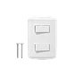 BTICINO Modus 2-interruptor-10A Unipolar-912 c/Base/Tapa Blanca Armado - Miniatura 2