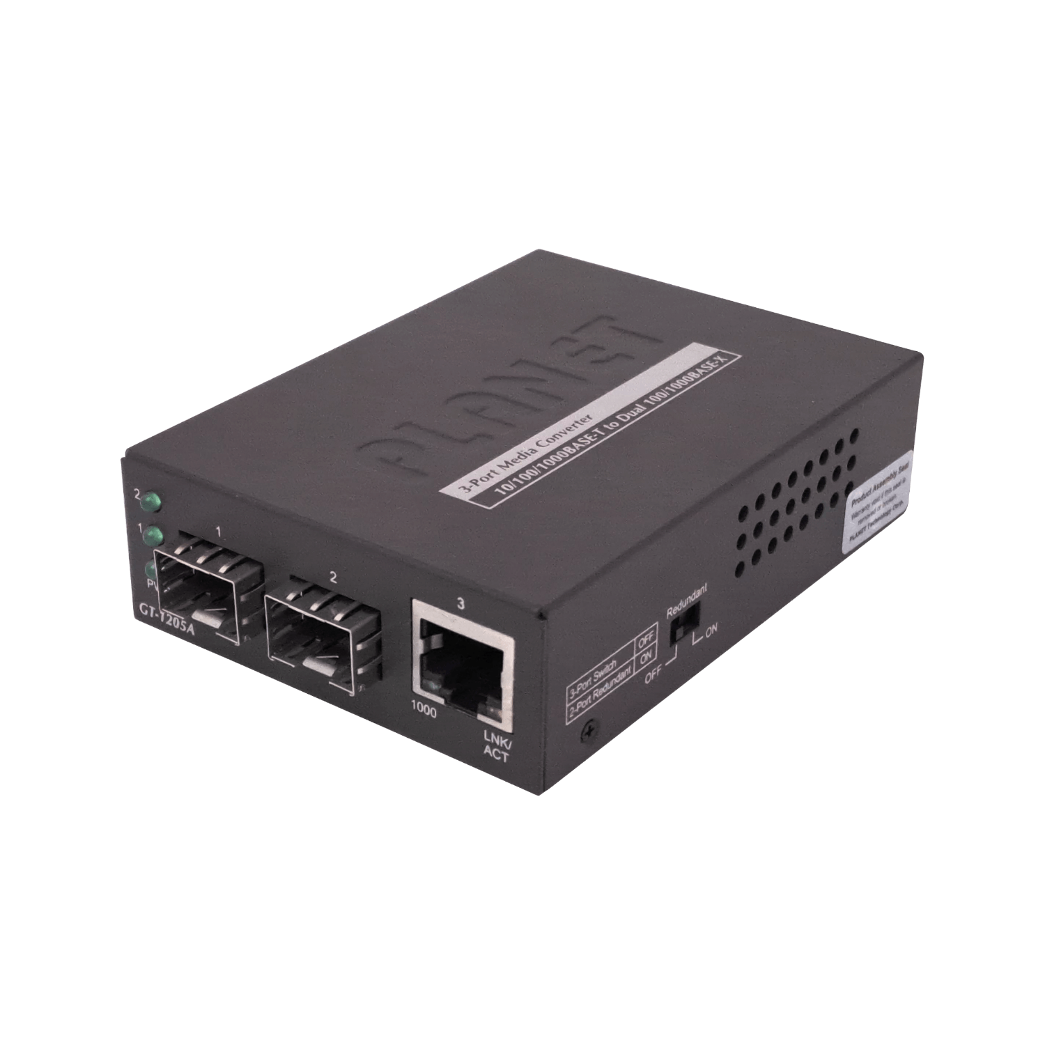 Planet 1-1000 2-SFP-Redundante Media Converter 100/1000 inc-5VDC/2,5A 1
