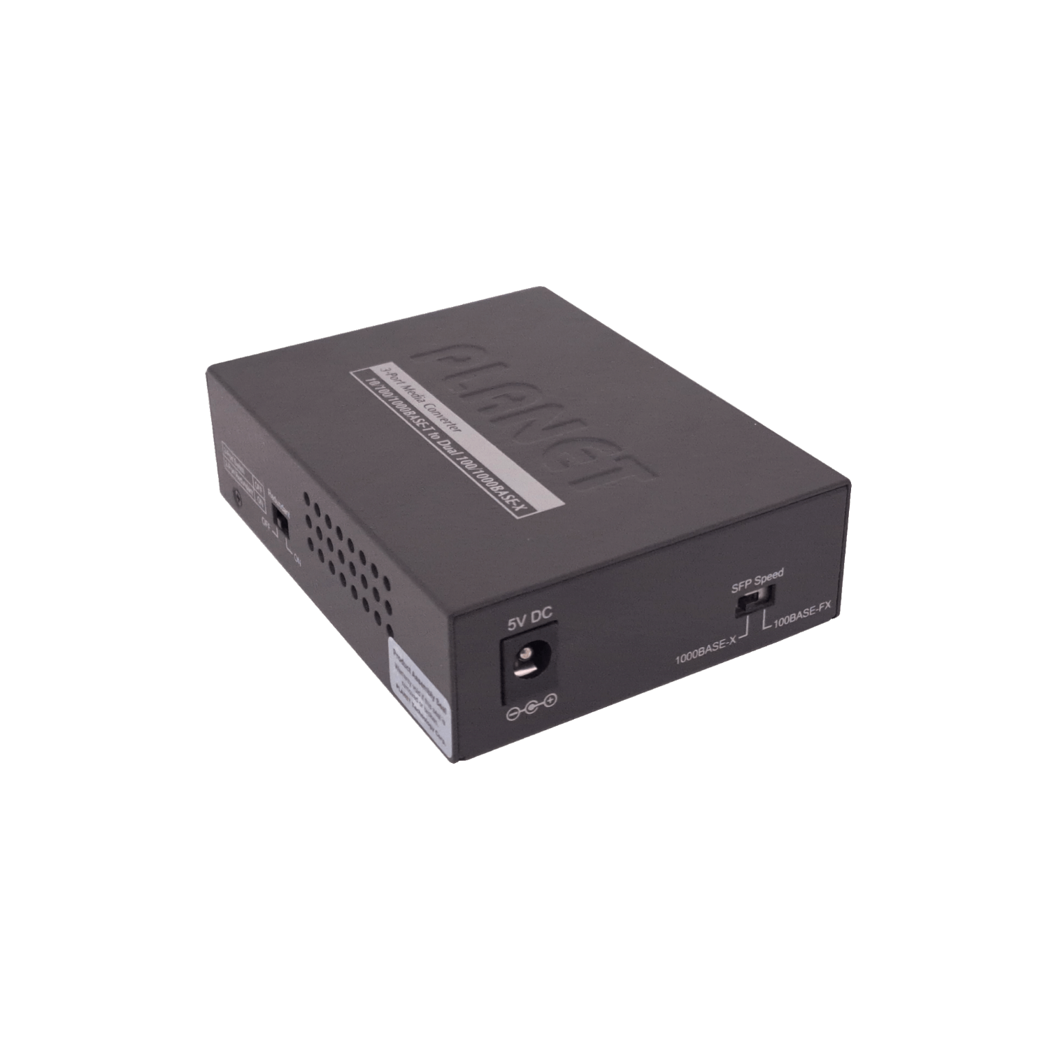 Planet 1-1000 2-SFP-Redundante Media Converter 100/1000 inc-5VDC/2,5A 3