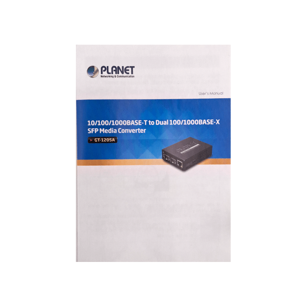 Planet 1-1000 2-SFP-Redundante Media Converter 100/1000 inc-5VDC/2,5A 4