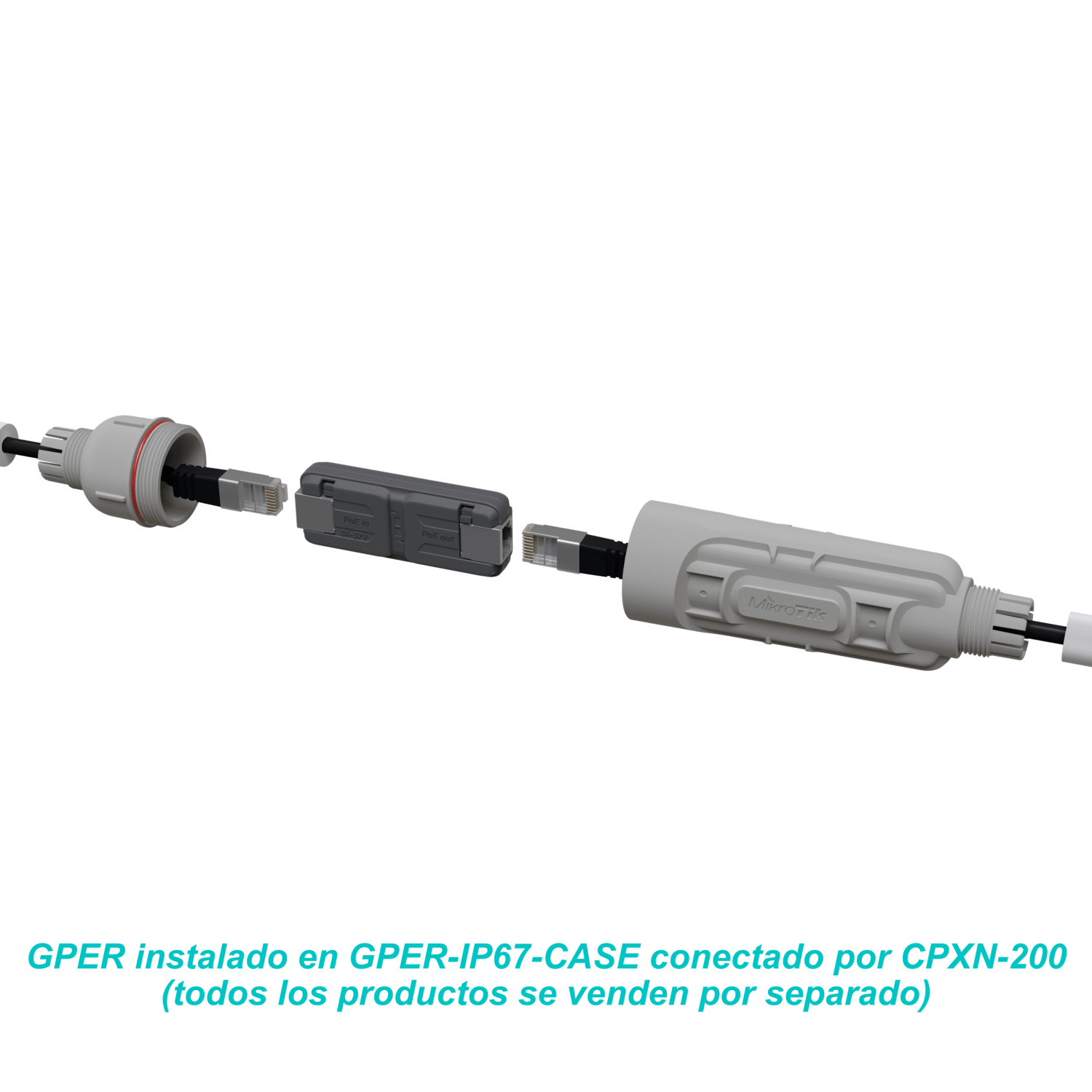 Carcasa MikroTik GPeR IP67 - Protección Exterior para Extensor Ethernet 7
