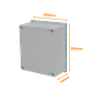 Tablero poliester Tibox TIP-325 300x250x140mm estanco gris IP65 con placa - Miniatura 2
