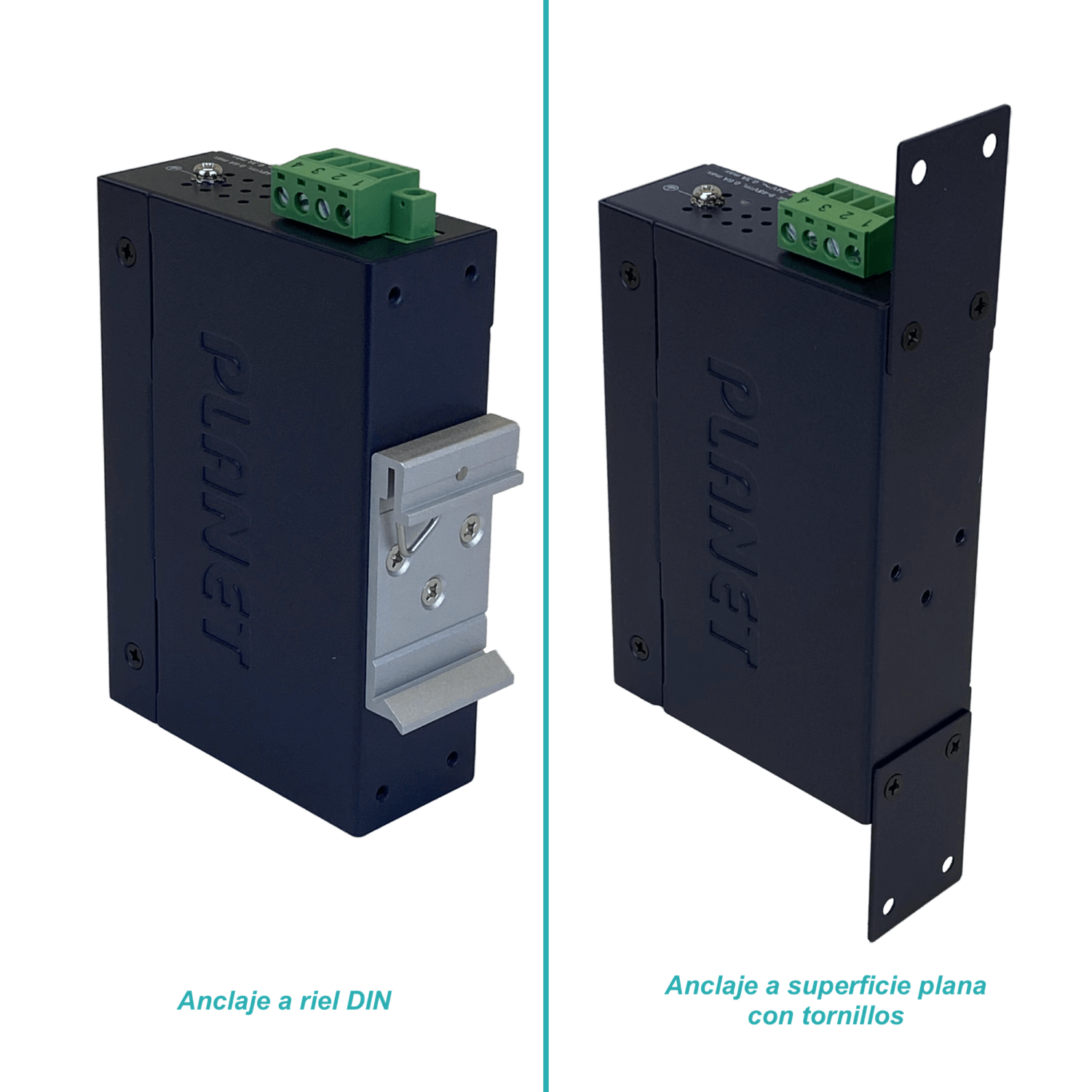 PLANET 4-1000 1-SFP IP30 Switch Industrial Riel-DIN Gigabit req/12-48V 2