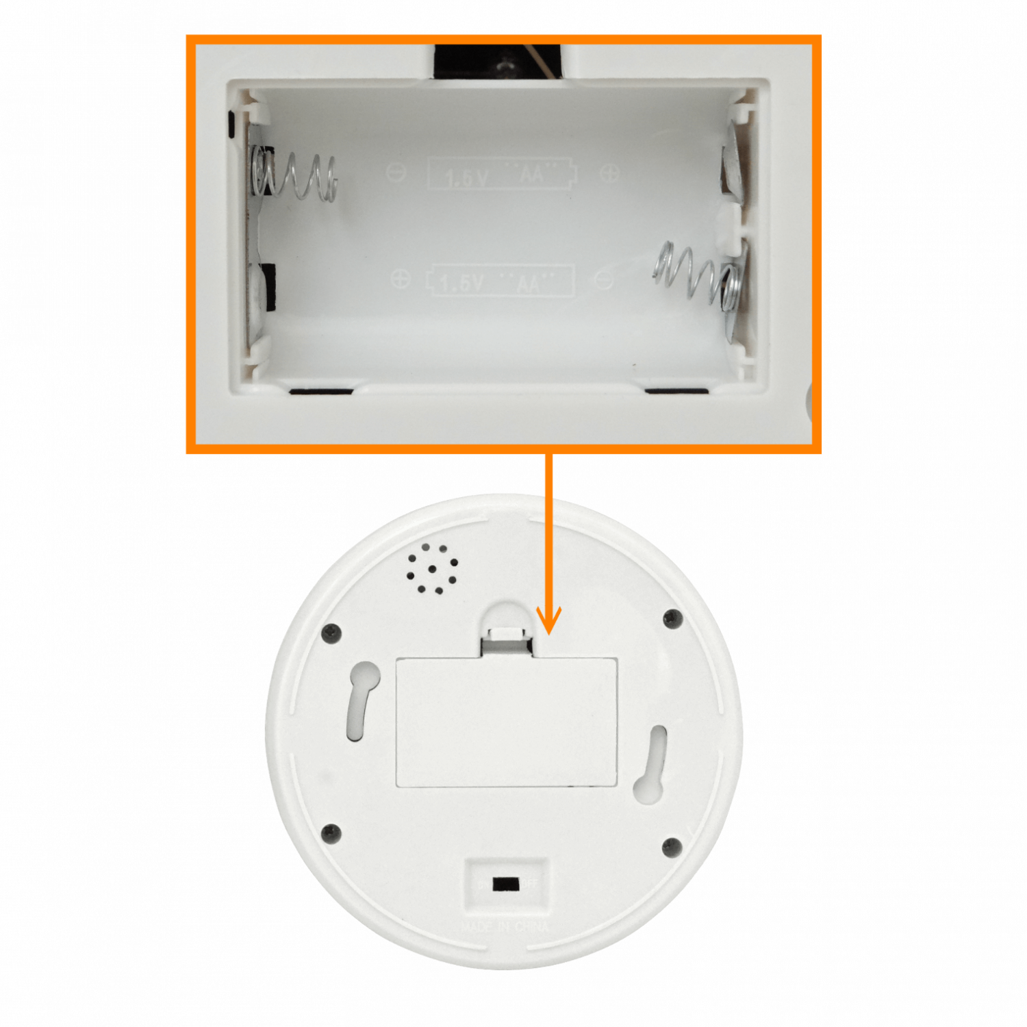 Falsa Cámara Domo Mentira DS-1500B con LED Parpadeante, Alimentación 2xAA 6