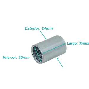 IMC 1/2-Pulg Copla Largo-35mm Hilo Interno 20/24mm-Diam-int/ext