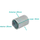 IMC 3/4-Pulg Copla Largo-38mm Hilo Inter. 25/29mm-Diam-int/ext Zincado - Miniatura 2