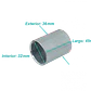 IMC 1-Pulg Copla Largo-45mm Hilo Interno 31/36mm-Diam-int/ext - Miniatura 2