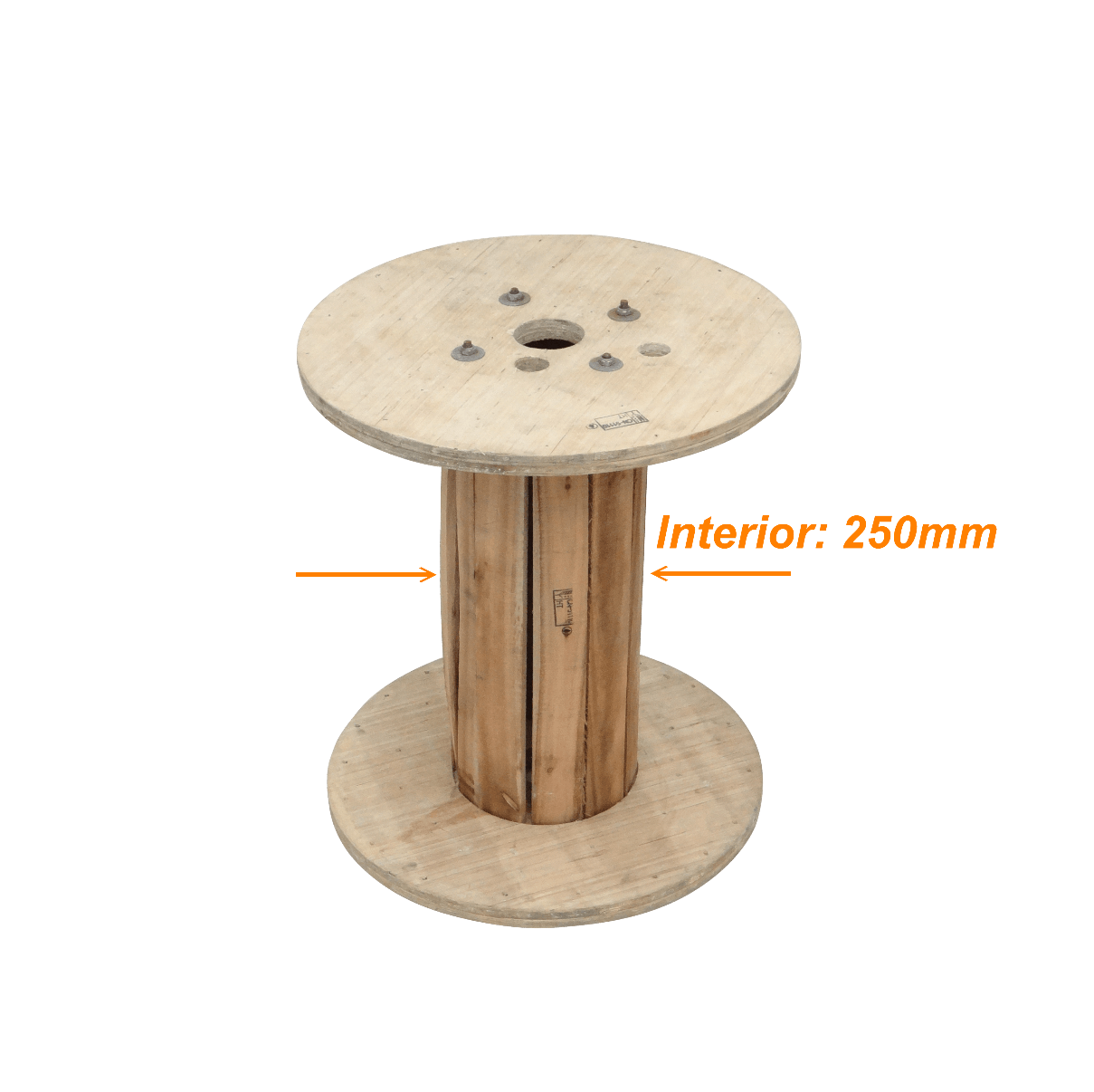 Carrete Vacío de Madera CARE-2 60cm Diámetro, 70cm Ancho, para Cable de Fibra Óptica 2