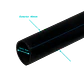 Plansa 40mm-ext 2,2mm Rollo 100mts Negra HDPE Polietileno Reciclado - Miniatura 3