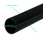 Plansa 50mm-ext 2,9mm Rollo 100mts Negra HDPE Polietileno Reciclado - Miniatura 2