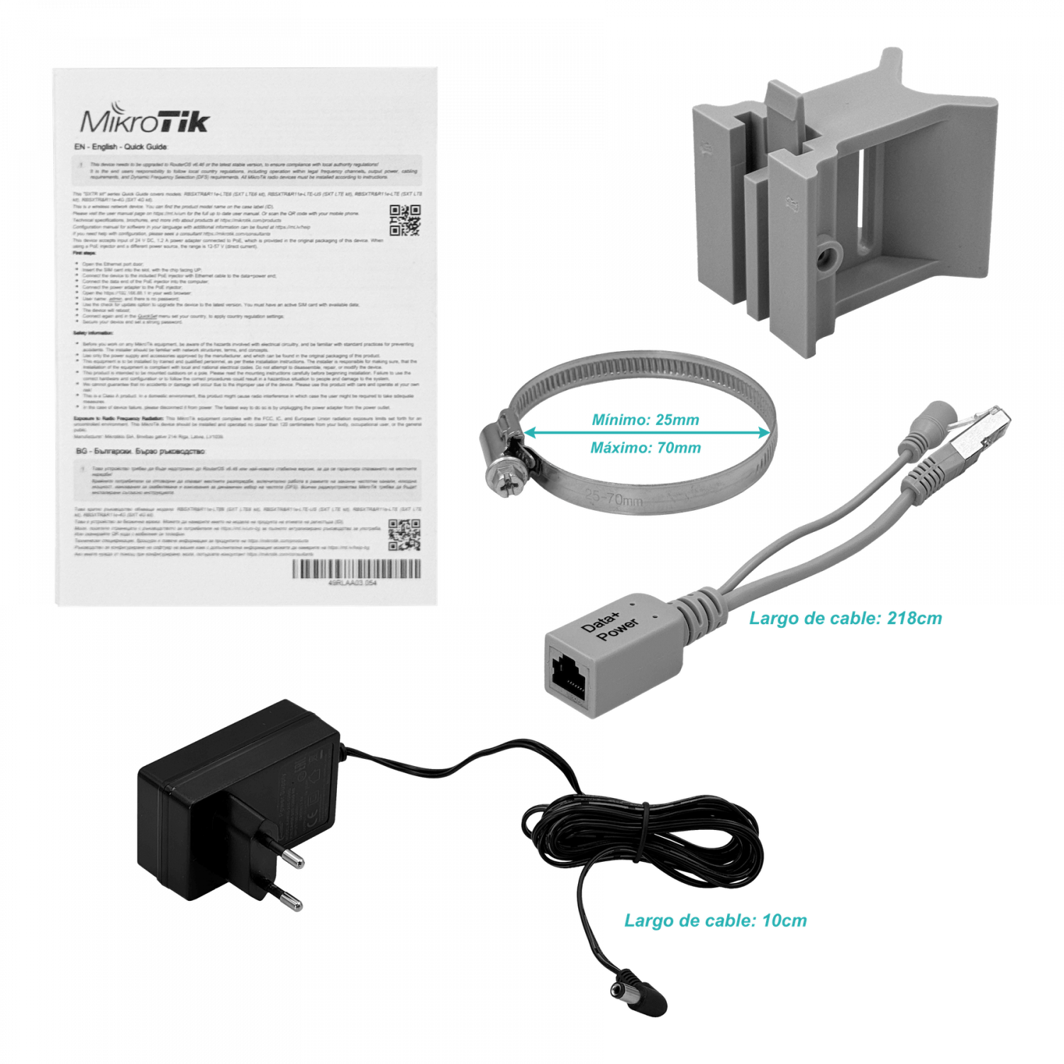MIKROTIK CAT6 9dBi 300/50Mbps 3G 4G LTE 2-Sim 60º 2-100(af) L3 no-WiFi 2