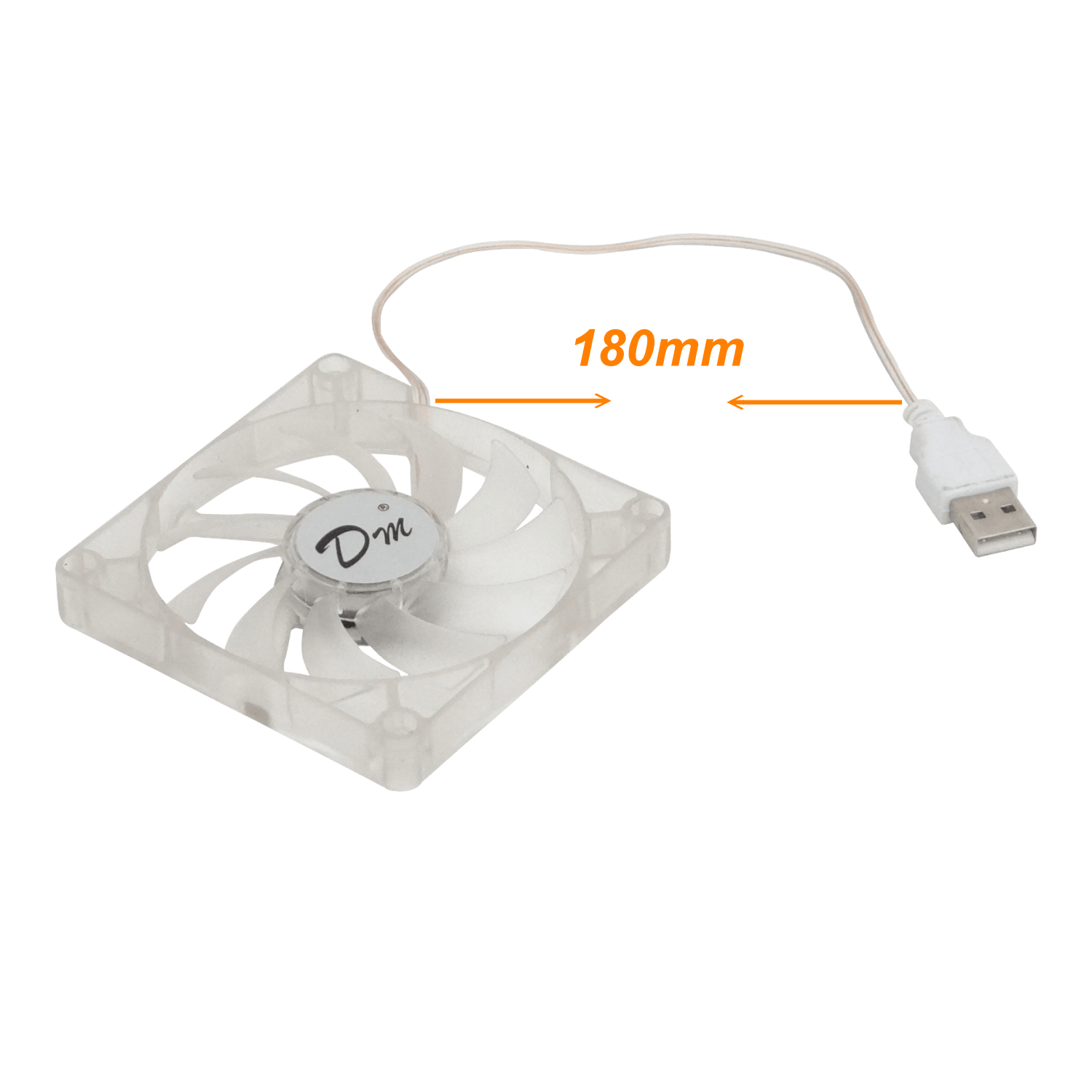 Ventilador para PC 80x80mm, 5V DC, Altura 11mm, Cable 18cm, Conexion USB 1