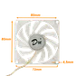 Ventilador para PC 80x80mm, 5V DC, Altura 11mm, Cable 18cm, Conexion USB - Miniatura 2