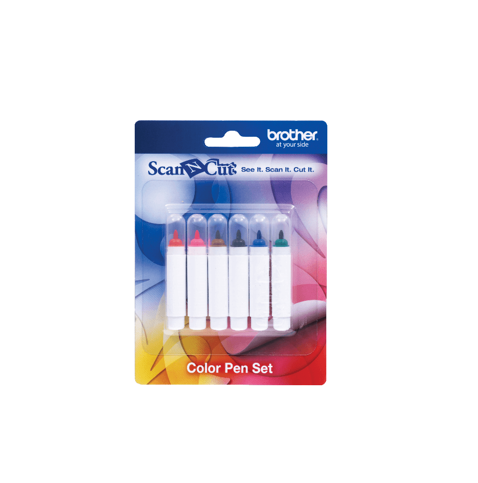 Set de 6 Plumas de Colores Brother ScanNCut CAPEN1 - Tinta Permanente para Dibujo y Trazado 1