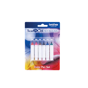Set de 6 Plumas de Colores Brother ScanNCut CAPEN1 - Tinta Permanente para Dibujo y Trazado