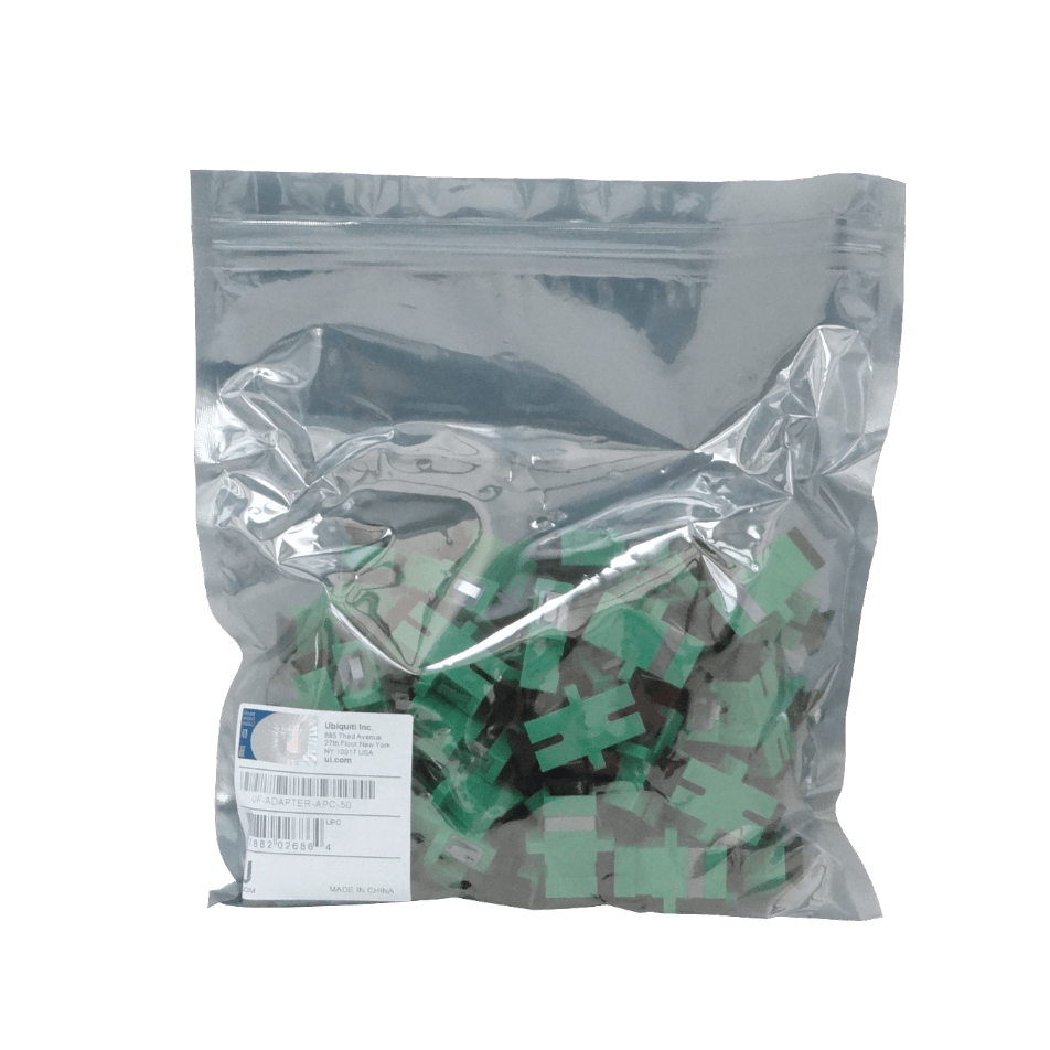 Paquete de 50 Adaptadores SC/APC Verde para Fibra Óptica Simplex SM, Ubiquiti UF-ADAPTER-APC-50 8