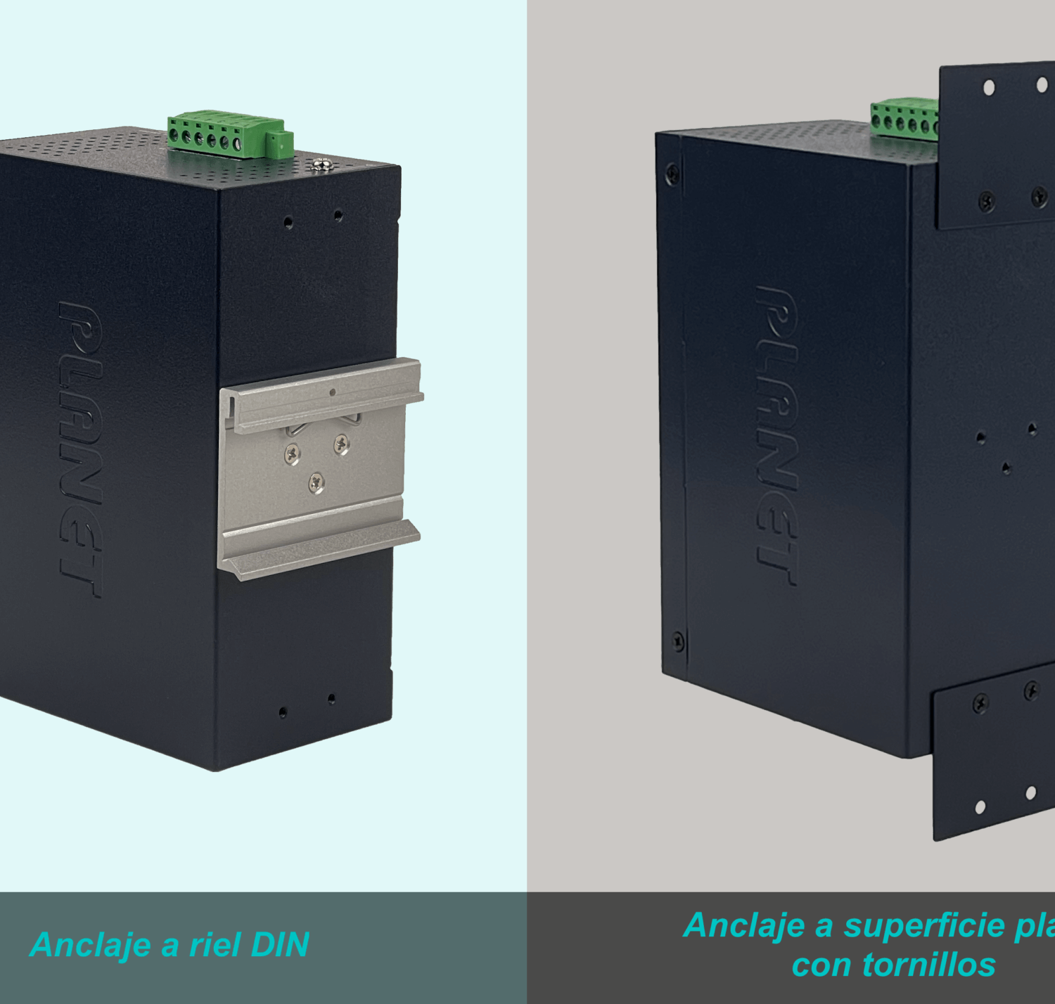 PLANET 16-1000 IP30 Switch Industrial no-Admin Riel-DIN req/12-48VDC 1