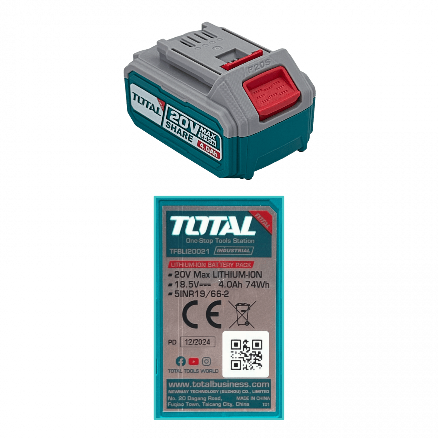 Taladro inalambrico Total TOTAL-20V P20S 20V 0 8-10mm incluye bateria 1