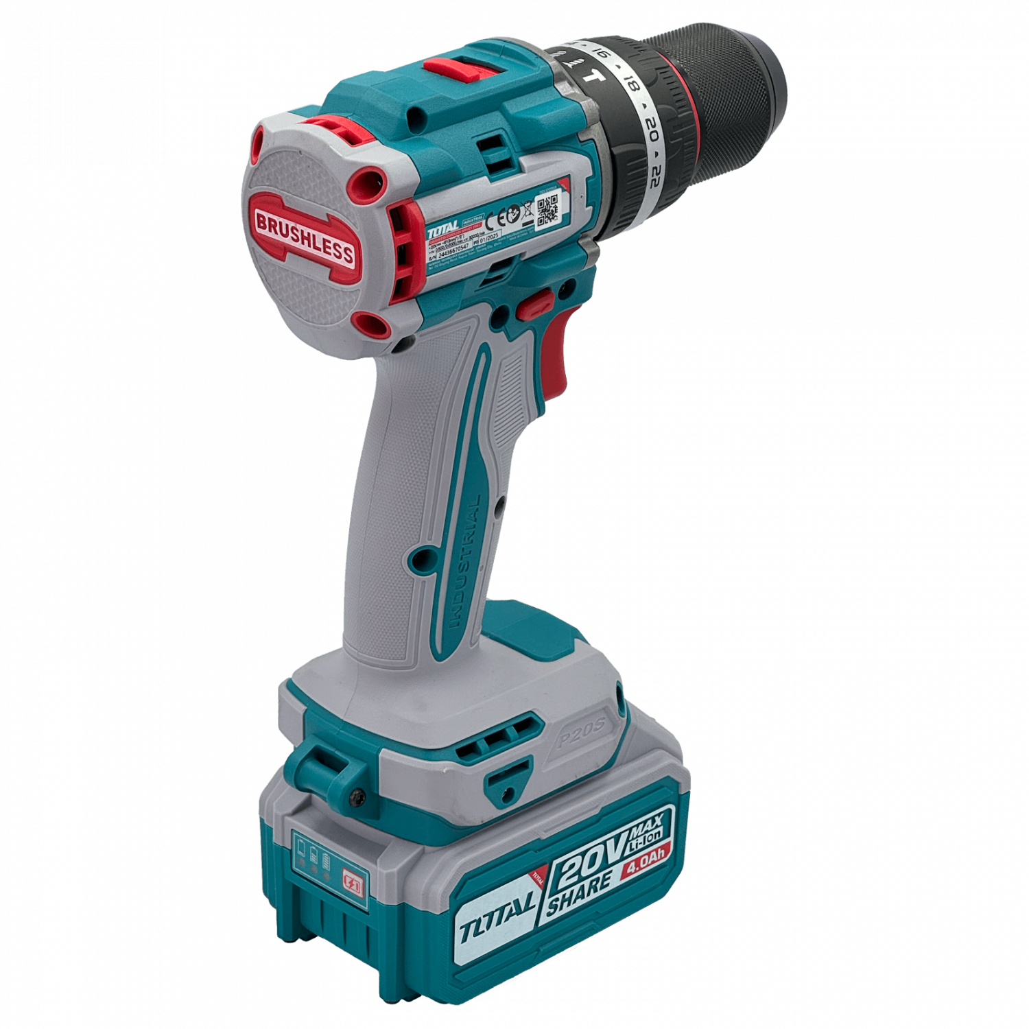 Taladro inalambrico Total TOTAL-20V P20S 20V 0 8-10mm incluye bateria 3