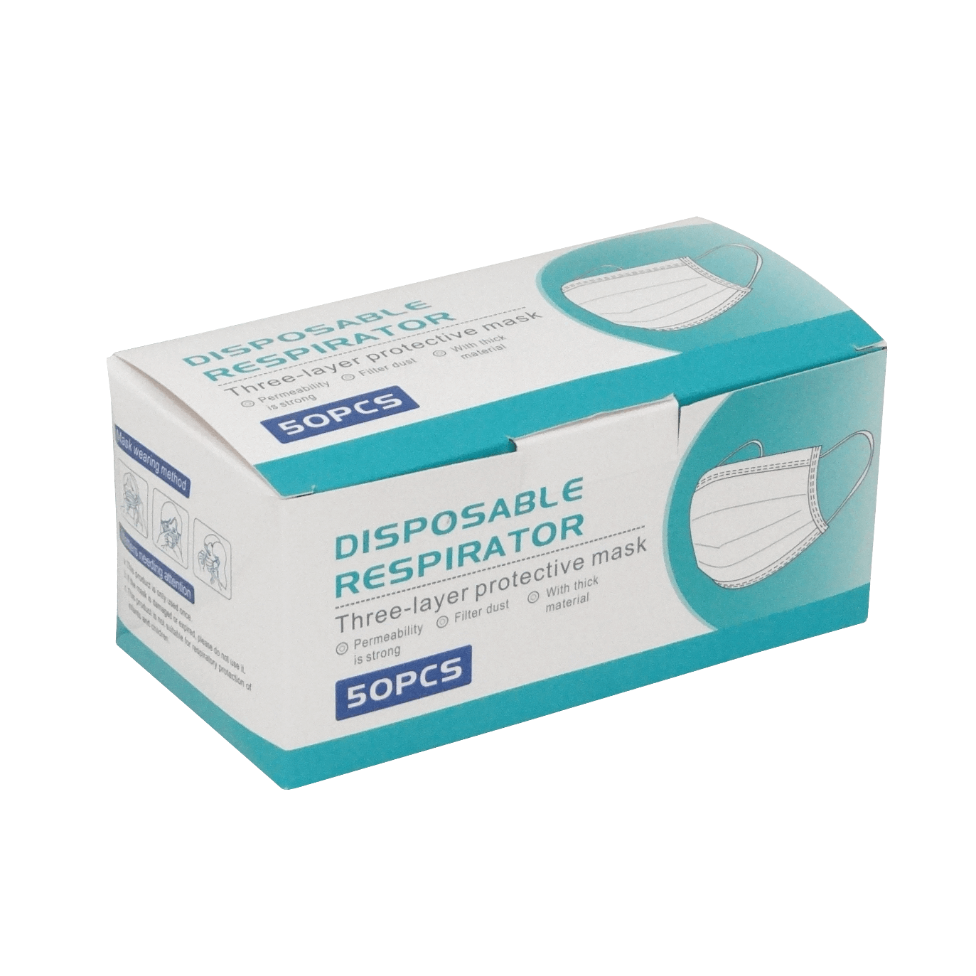 Mascarillas Desechables No Médicas, 3 Capas, 95% Meltblown (50 Unidades) 2