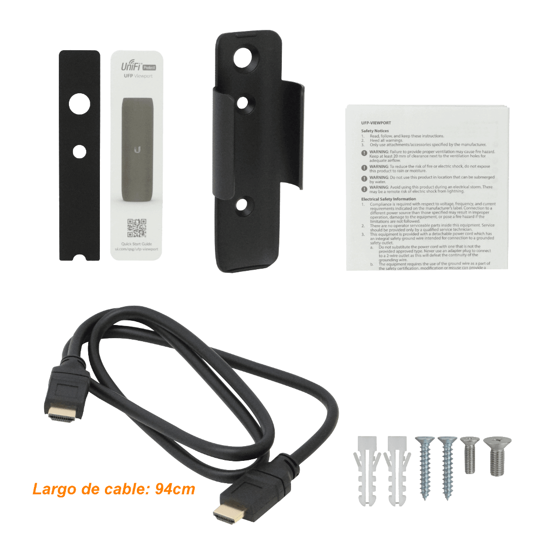 Monitor HDMI Ubiquiti UniFi Protect ViewPort 4K30 PoE visión hasta 16 cámaras 5