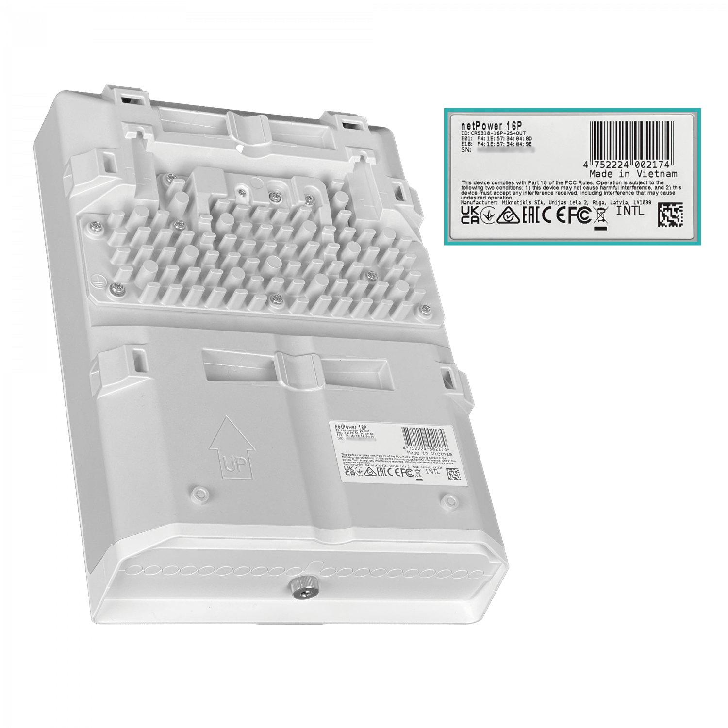 Switch MikroTik NETPOWER-16P, 16 Puertos 1G PoE++, 2-SFP+ 10G, CRS318 8