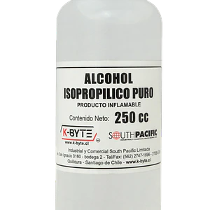 Botella 250ml Alcohol Isopropilico 1/4Lt para Limpieza