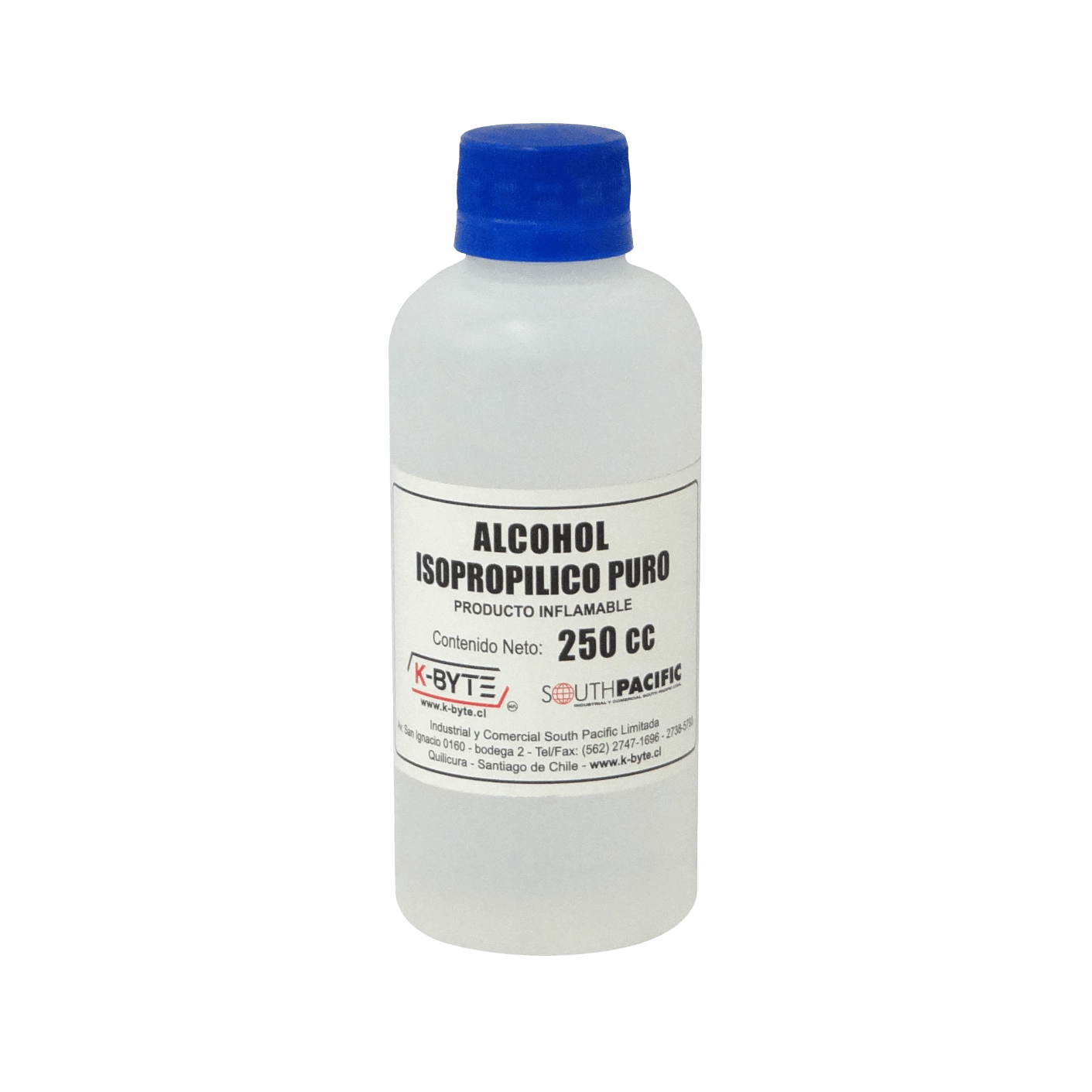 Botella 250ml Alcohol Isopropilico 1/4Lt para Limpieza 2
