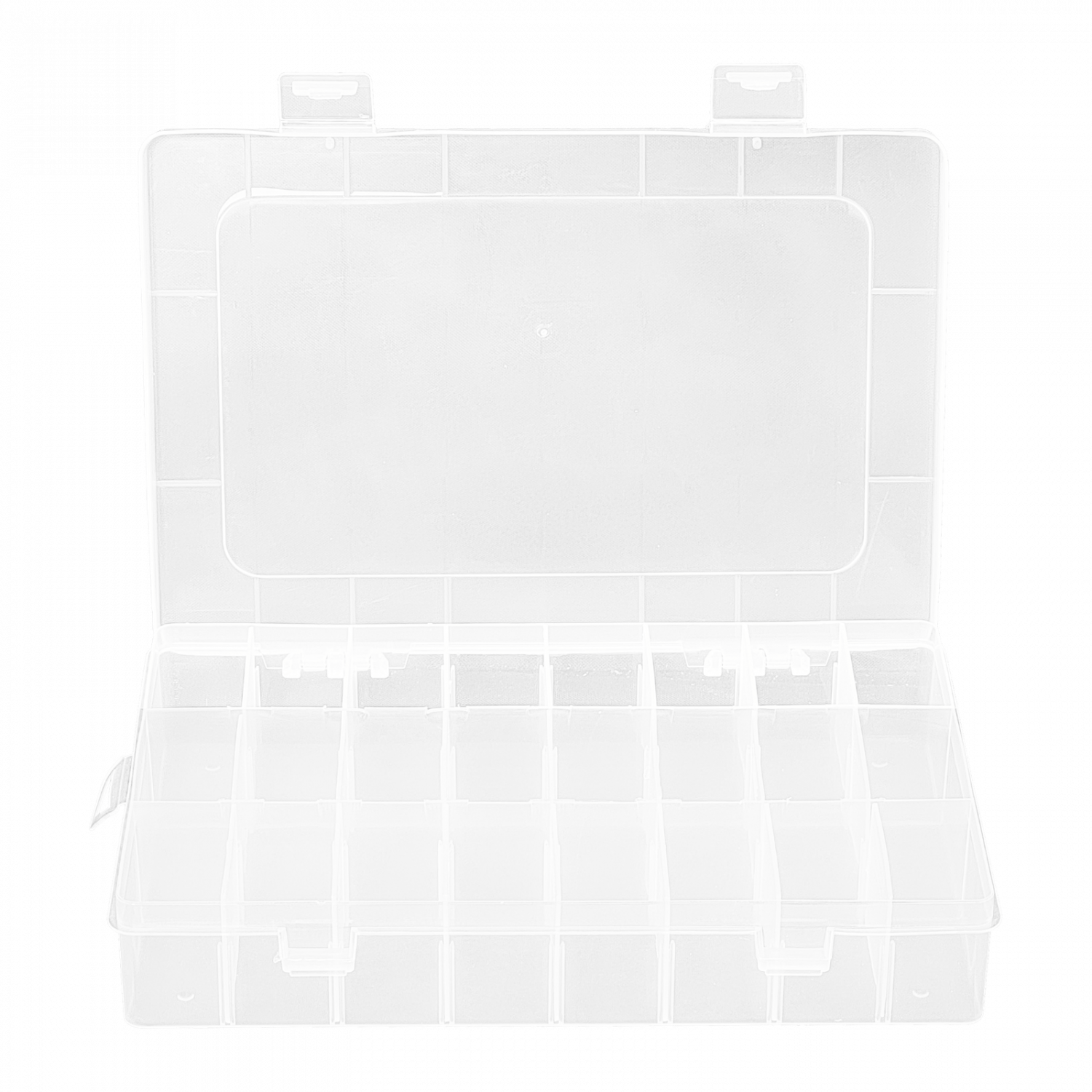 Caja c/Tapa 190x125x35mm Transparente Organizadora 24-Modular 1
