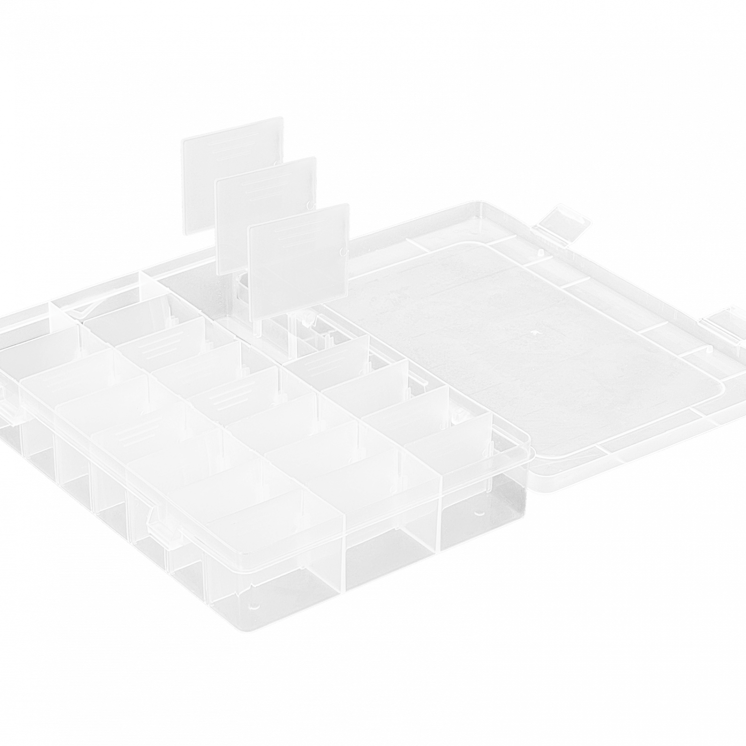 Caja c/Tapa 190x125x35mm Transparente Organizadora 24-Modular 4