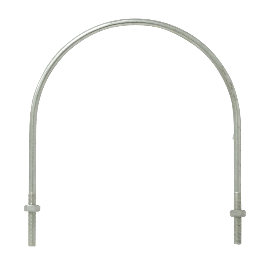 Abrazadera 190-220mm Diametro Poste Tubo c/2-tuercas-17mm req/pletina 2