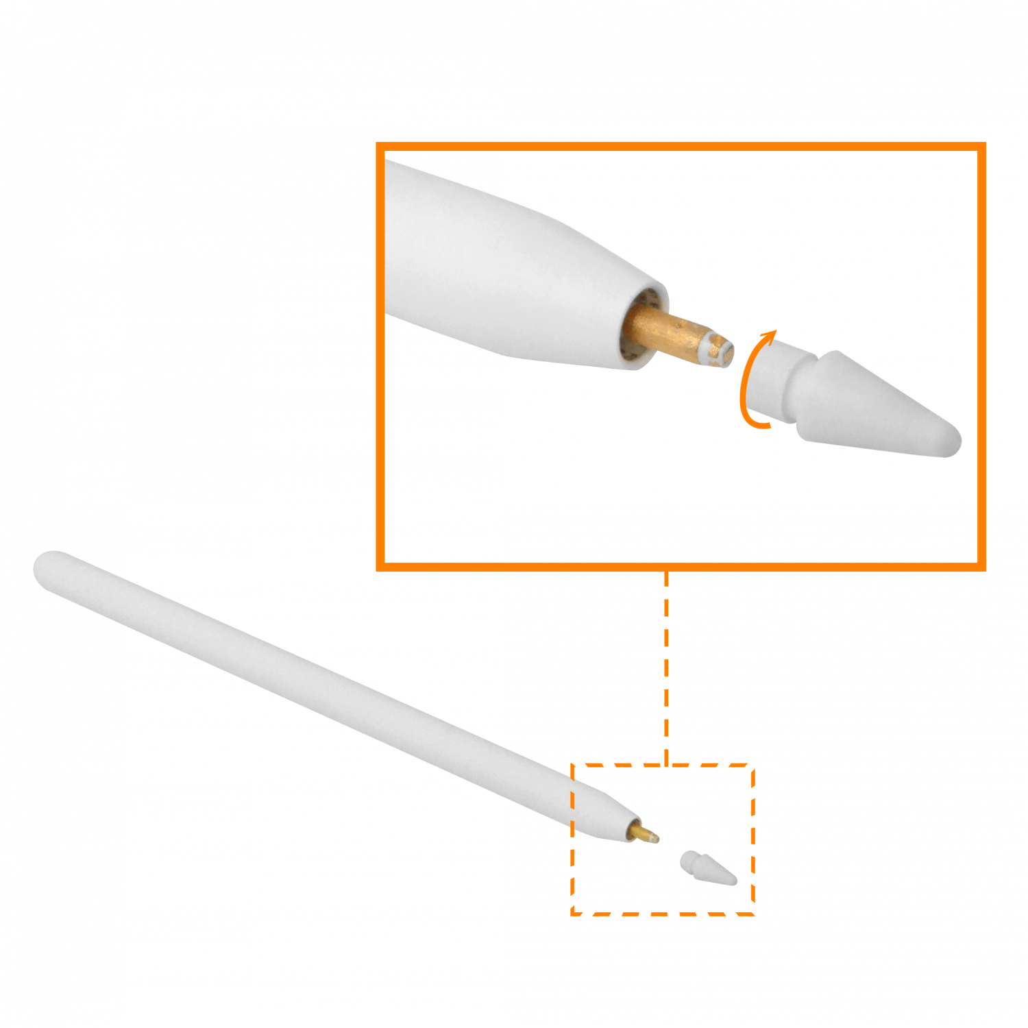 Lapiz Digital Apple Pencil Gen2 para iPad Pro 11 y 12.9 modelo MU8F2AM A2051 2