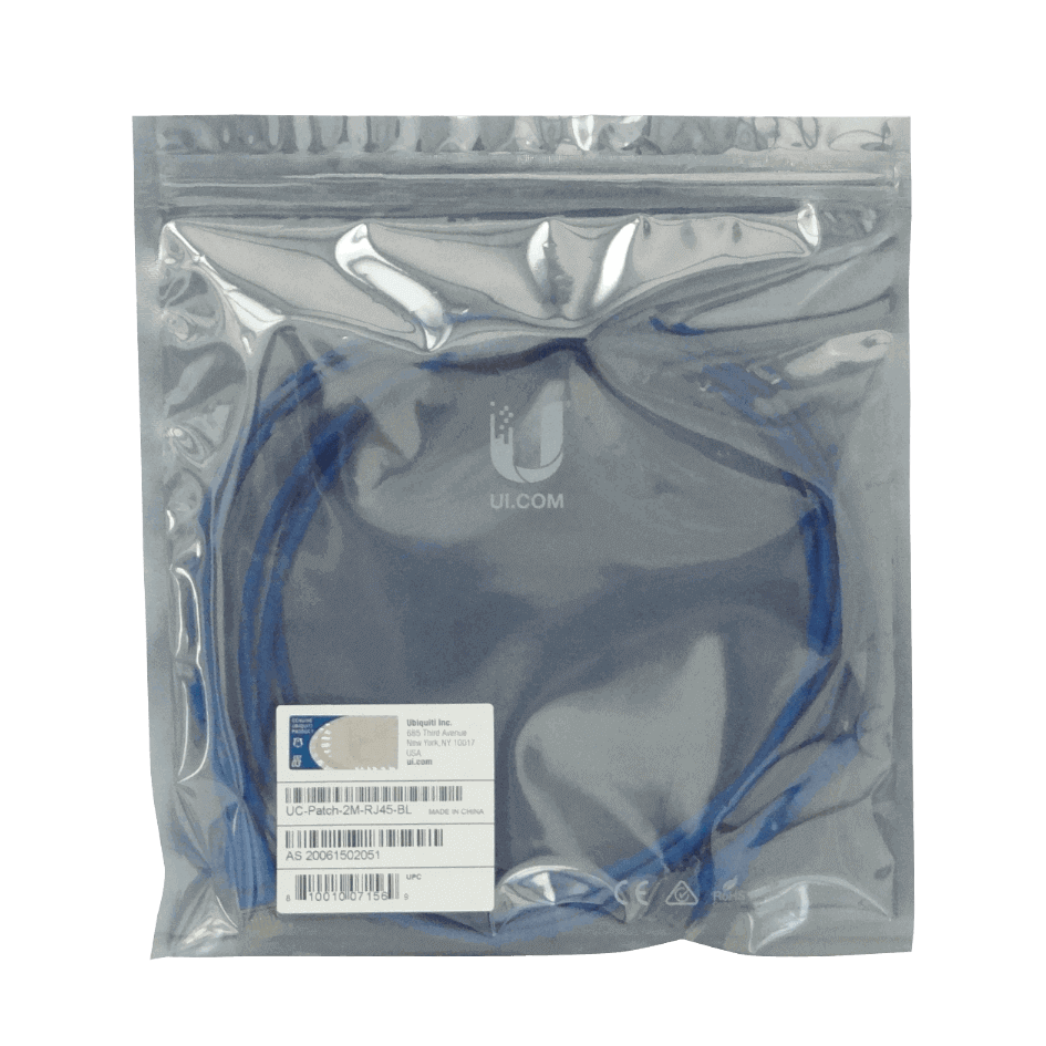 Cable Patch Cat6 Ubiquiti RJ45 Azul 2m 1