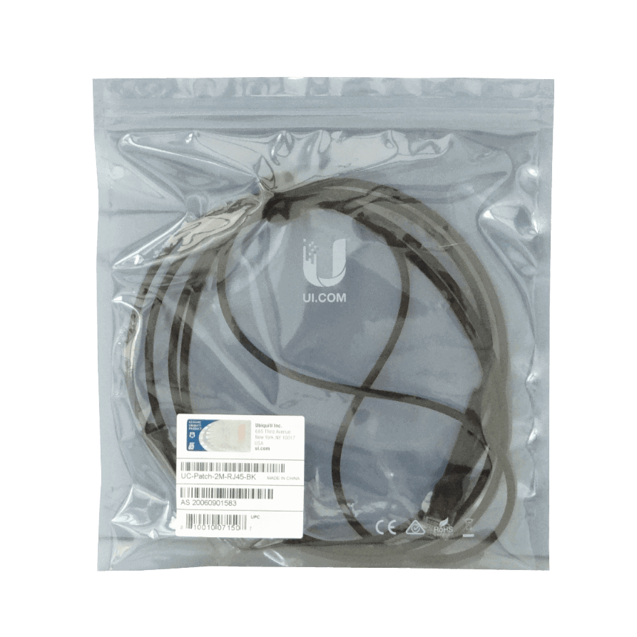 Cable Patch Cat6 Ubiquiti RJ45 Negro 2m 2