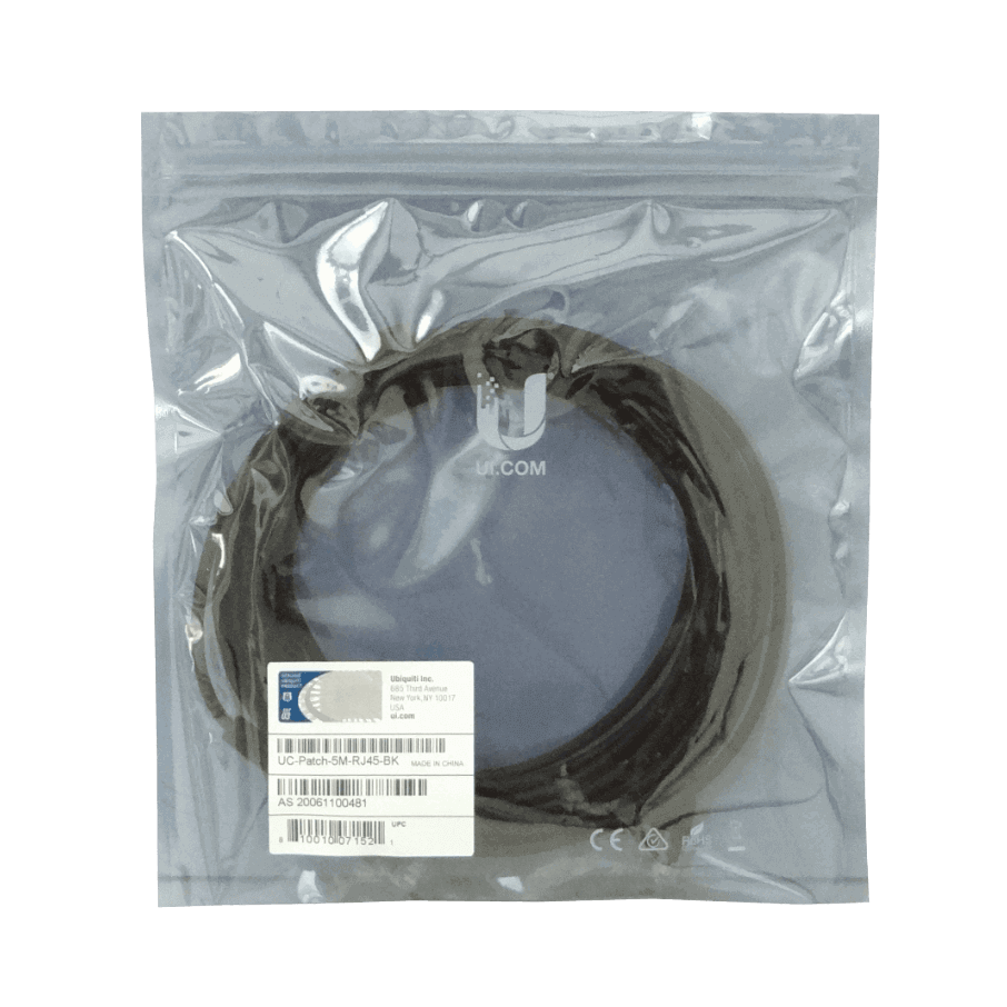 Cable Patch Cat6 Ubiquiti RJ45 Negro 5m 2