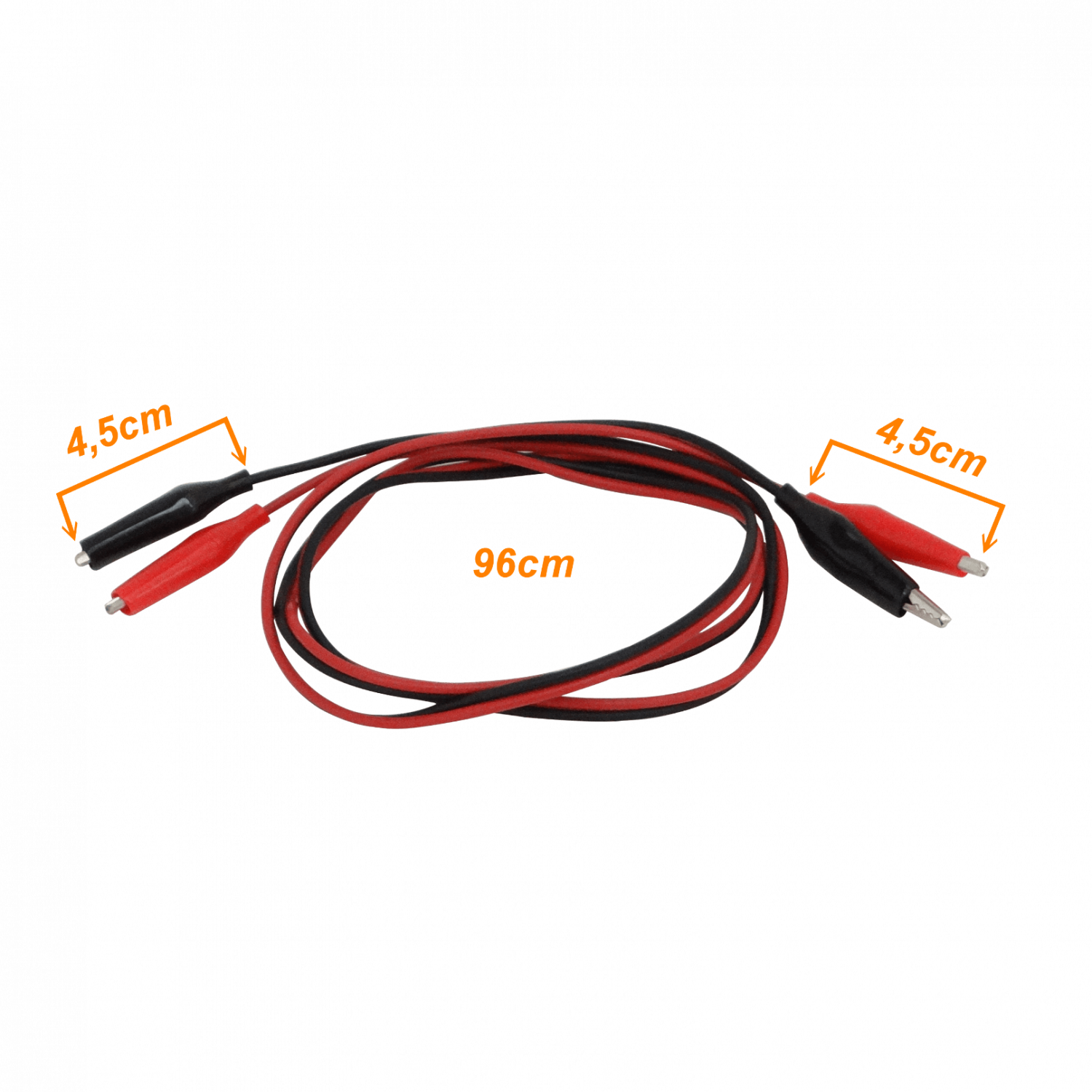 Cable con Pinzas Rojo/Negro 1m (2 Unidades) 2