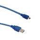 Cable USB A-Macho 5pin-Mini-Macho 0,25mt 25cm - Miniatura 4