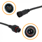 Par de Cables 20+20cm Macho-Hembra 2-pin Volantes Conectores Multiuso-DC (Código: PAR-2PIN) - Miniatura 2